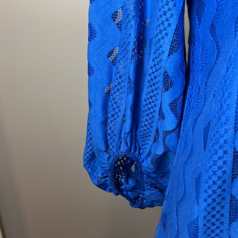 Patterned Balloon Sleeve Dress - Picture 3 of 4